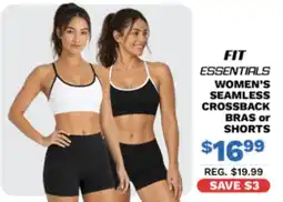 Big 5 Fit essentials women's seamless crossback bras or shorts offer