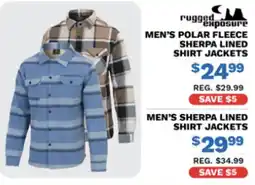 Big 5 Rugged Exposure Men's Polar Fleece Sherpa Lined Shirt Jackets offer