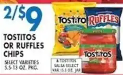 Compare Foods Tostitos or Ruffles chips offer