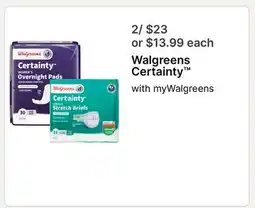 Walgreens Walgreens Certainty offer