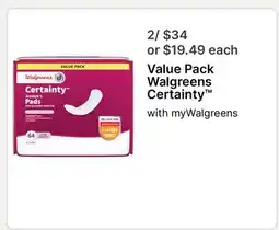 Walgreens Value Pack Walgreens Certainty offer