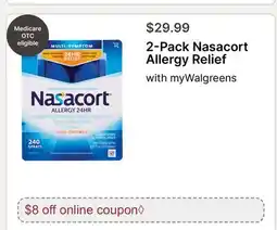 Walgreens 2-Pack Nasacort Allergy Relief offer