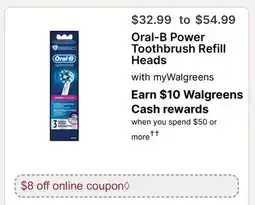Walgreens Oral-B Power Toothbrush Refill Heads offer