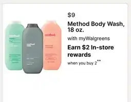 Walgreens Method Body Wash offer