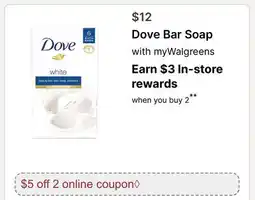 Walgreens Dove Bar Soap offer