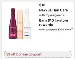 Walgreens Nexxus Hair Care offer