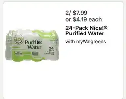 Walgreens 24-Pack Nice! Purified Water offer
