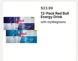Walgreens 12-Pack Red Bull Energy Drink offer