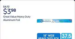 Walmart Great Value Heavy Duty Aluminum Foil offer