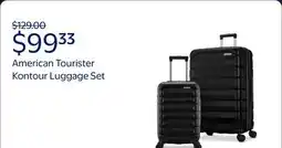 Walmart American Tourister Kontour Hardside Expandable Spinner Luggage Set with Divider Pockets - Black offer