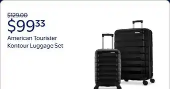 Walmart American Tourister Kontour Hardside Expandable Spinner Luggage Set with Divider Pockets - Black offer