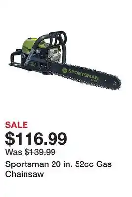 Tractor Supply Company Sportsman 20 in. 52cc Gas Chainsaw offer