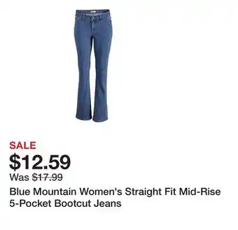 Tractor Supply Company Blue Mountain Women's Straight Fit Mid-Rise 5-Pocket Bootcut Jeans offer