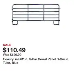 Tractor Supply Company CountyLine 62 in. 6-Bar Corral Panel, 1-3/4 in. Tube, Blue offer