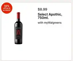 Walgreens Select Apothic, 750ml offer
