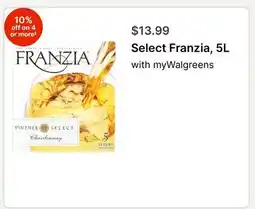 Walgreens Select Franzia offer