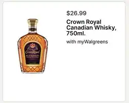 Walgreens Crown Royal Canadian Whisky, 750ml offer