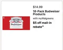 Walgreens 18-Pack Budweiser Products offer