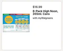 Walgreens 8-Pack High Noon, 355ml. Cans offer