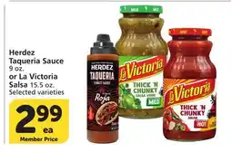 Vons Herdez Taqueria Sauce 9 oz. or La Victoria Salsa 15.5 oz offer