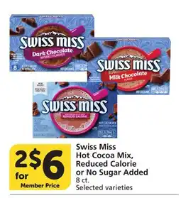 Albertsons Swiss Miss Hot Cocoa Mix, Reduced Calorie or No Sugar Added offer