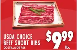 Vallarta Supermarkets USDA CHOICE BEEF SHORT RIBS / COSTILLA DE RES offer