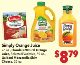 Vallarta Supermarkets Simply Orange Juice offer