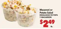 Vallarta Supermarkets Macaroni or Potato Salad / ENSALADAS DE PAPA Y MACARRON offer
