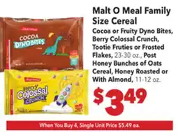 Vallarta Supermarkets Malt O Meal Family Size Cereal offer