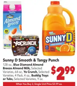 Vallarta Supermarkets Sunny D Smooth & Tangy Punch offer