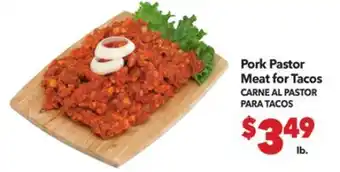 Vallarta Supermarkets Pork Pastor Meat for Tacos / CARNE AL PASTOR PARA TACOS offer