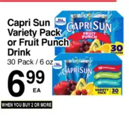 Superior Grocers Capri Sun Variety Pack or Fruit Punch Drink offer