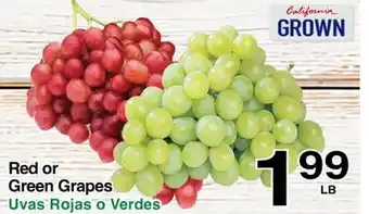 Superior Grocers Red or Green Grapes offer