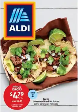 Aldi Fresh Seasoned Beef for Tacos offer