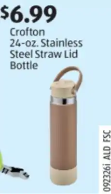 Aldi Crofton 24-oz. Stainless Steel Straw Lid Bottle offer