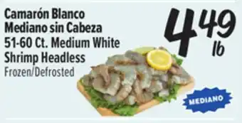 El Super Fresh Camarón Blanco Mediano sin Cabeza offer