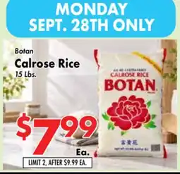 Valley Marketplace Botan Calrose Rice offer