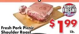 Valley Marketplace Fresh Pork Picnic Shoulder Roast offer