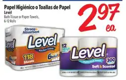 El Super Papel Higiénico o Toallas de Papel Level offer