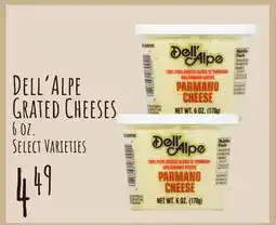 Jewel-Osco DELL'ALPE GRATED CHEESES offer