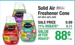 Menards Solid Air Freshener Cone offer