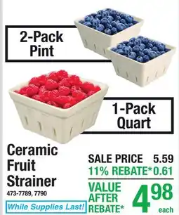 Menards Ceramic Fruit Strainer offer