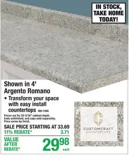 Menards Argento Romano offer