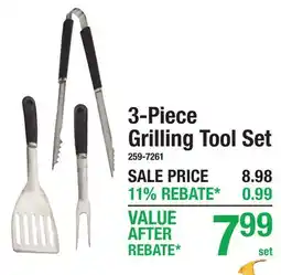 Menards 3-Piece Grilling Tool Set offer