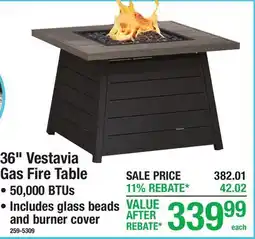 Menards 36 Vestavia Gas Fire Table offer