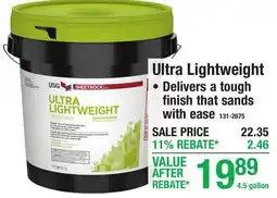 Menards Ultra Lightweight offer