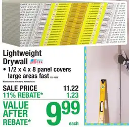 Menards Lightweight Drywall offer