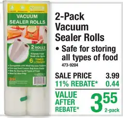 Menards 2-Pack Vacuum Sealer Rolls offer