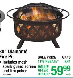 Menards 30 Diamanté Fire Pit offer