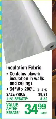 Menards Insulation Fabric offer